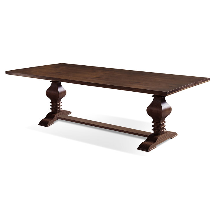Artefama 79'' Pine Solid Wood Trestle Dining Table & Reviews Wayfair